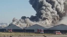 Germany: Massive Fire Erupts At Pig Breeding Facility In Alt Tellin, Mecklenburg-Vorpommern 2