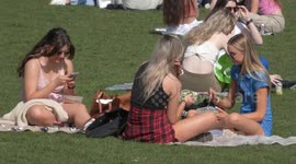 Sunbathers hit the parks on warmest March day in the UK for 53 years