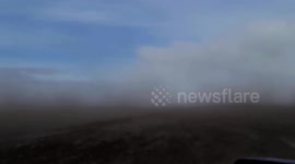 High Wind Gusts Causing Dirt To Blow Off Of Farmers Fields In Southern Manitoba, Canada