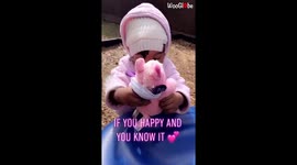 'Adorable Toddler Uses Different Gestures to Play Along to the 'If You're Happy and You Know It' Song. '