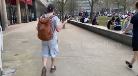 Large gatherings  around Tower Bridge People out and about drinking due to good weather