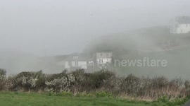 Port Isaac Sea  Fog 2 ,Cornwall England Easter Weekend The freaky Hot weather warms up the water
