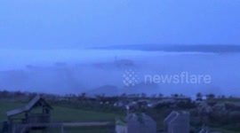 Port Isaac Sea  Fog ,Cornwall England Easter Weekend The freaky Hot weather warms up the water