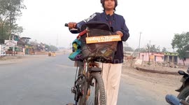 40-year-old woman goes on solo cycling trip around river in central India