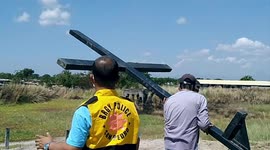 Crosses removed at 'crucifixion capital of the Philippines' to prevent Good Friday penitents