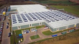 Amazon's largest depot in the UK has been fitted with nearly 6,000 solar panels to provide enough energy for more than 300 homes