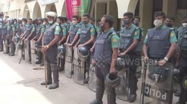 Protest against deaths of activists during clashes in Dhaka, Bangladesh