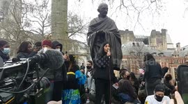Labour MP Zara Sultana addresses Kill the Bill crowd in Parliament Square