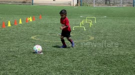 Three-year-old Indian football 'prodigy' shows off his impressive skills