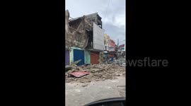 Buildings and trees destroyed in Indonesia as clean-up operations begin in wake of Tropical Cyclone Seroja