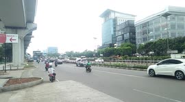 Situation on the roads of Jakarta, Indonesia as government extends the PPKM