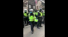 Anti-lockdown protester gets arrested for throwing milkshake