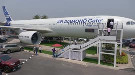 Retired Thai Airways Airbus A330 is now a coffee shop in northern Thailand