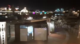 Late night by the harbor drinking with friends and listening to smooth calming music