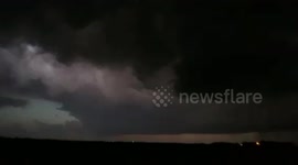 Storm chaser captures the full force of a squall as it the USA