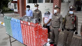 Hundreds of boxes of illegal ‘Texas’ cigarettes seized in southern Thailand