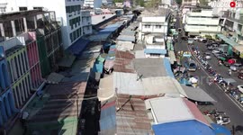 'Dazzling Bird's-Eye View of the Maeklong Railway Market'