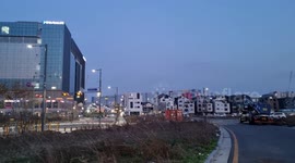 Early evening in a new city