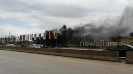 Fire in a gaz station