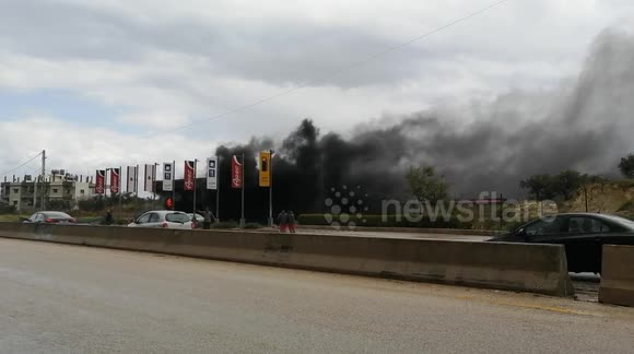 Fire in a gaz station