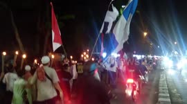 Torchlight parade to welcome the month of Ramadan in Tangerang, Indonesia