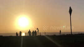 Fire Juggling / Twirling on cliffs edge 80 feet High DANGER! April 9, 2021