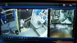 Chinese girl dragged along road after getting leg trapped in bus doors