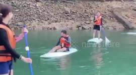 Paddleboarder finds missing iPhone a YEAR after dropping it into lake... and it's still working