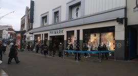 Queues form outside Primark in London as non-essential shops reopen across England