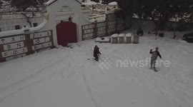 GUY WAS TRYING TO CRASH A DRONE AGAINST PEOPLE AND KARMA ACTS IMMEDIATELY