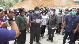 Citizens resist land acquisition for the project of building a strategic dam Lausimeme Ricuh in North Sumatra, Indonesia