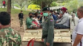 Burmese fleeing homeland amid military violence detained in neighbouring Thailand