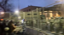 Minnesota National Guard pepper sprays protestors during a tense exchange in Brooklyn Center.