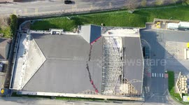 LIDL - Halifax Road, Carr House Road, Shelf, Bradford, HX3 7QY  Roof Collapse with Air Ambulance needing to air lift a casualty.