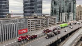 Dump truck rally hits Toronto highways