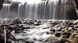 Drone and nature. Like a bird through the water. A weird bird.