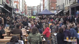 Soho streets packed with Londoners for first Saturday night out in months