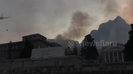 University buildings burn as mountain fires rage across Cape Town