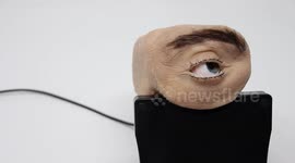 Creepy webcam resembles a real human eye that moves and watches people at their computer