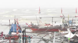 Typhoon Surigae sweeping past Philippines