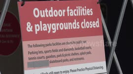 Ontario Canada premier Doug Ford orders outdoor playgrounds closed as he thinks being outside in fresh air will spread COVID 19, hard lockdown continues with no end in sight
