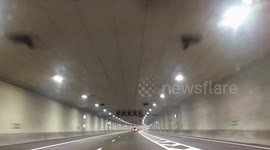 Mesmerizing passage in motion and there is light in the end of the tunnel