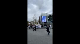 Spurs fans are protesting outside the Tottenham Hotspur Stadium against club chairman Daniel Levy and owners ENIC group