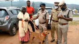 Untrained Guide dog helps the cops in finding mortal remains of its owner’s family after a land slide in South India. Later it's added into police department.