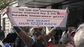 London protest against US Centene Corporation