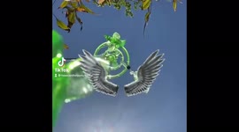 Tingling on the wind in green with Mr. blue and his brother sun