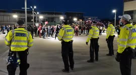 Missiles continue to be thrown at Kroenke Out protest at Emirates Stadium