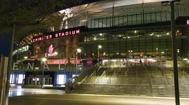 Clean up after protest at Emirates Stadium