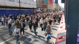 Thousands of anti lockdown protestors descend on London