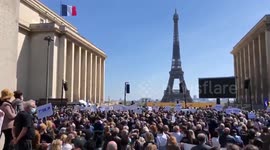 Thousands gather in Paris to protest decision not to try woman's killer